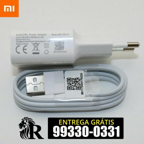 Carregador Original Xiaomi Tipo-C / V8 (entrega grátis)