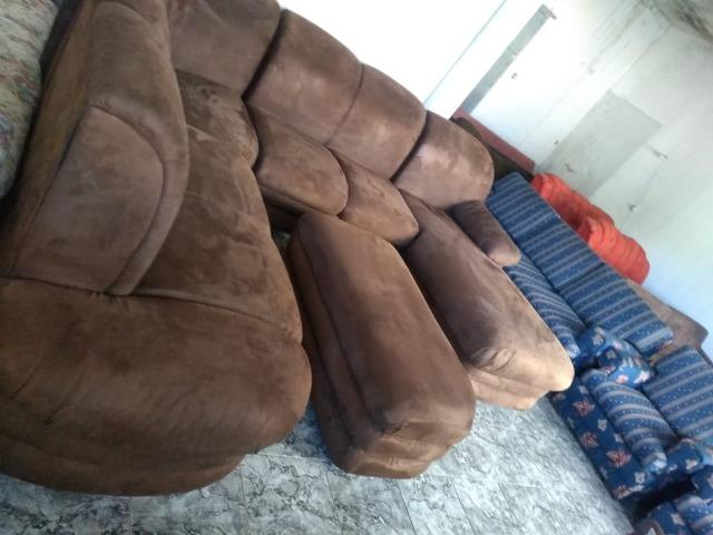 Sofá de canto c/ puff e chaise - 2,90 x 2,50 - entrego! - Foto 2