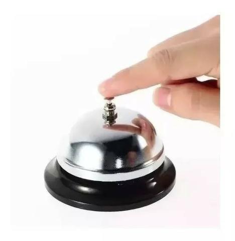Campainha Sino De Mesa Cromada Balcão