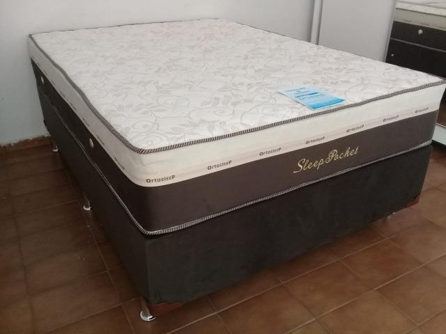Conjunto box casal molas ensacadas por apenas 699,00 a vista somente até domingo - Foto 3