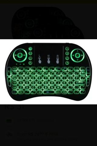 Mini teclado com led pra TV box pra PC notebook - Foto 2