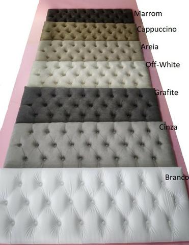 Cabeceira Painel Slim em Capitonê Europeu - Diversas Cores em Courino ou Suede - Foto 3