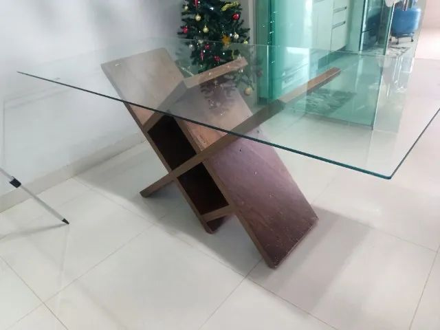 Mesa de vidro 6 lugares