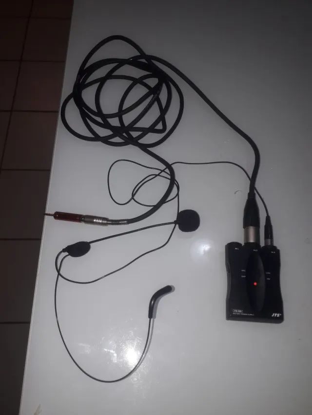 Microfone headset com jts 500, alimentador fantasma,  com cabo para caixa ou mesa.. - Foto 4