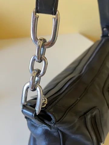Bolsa de couro preta - Foto 3