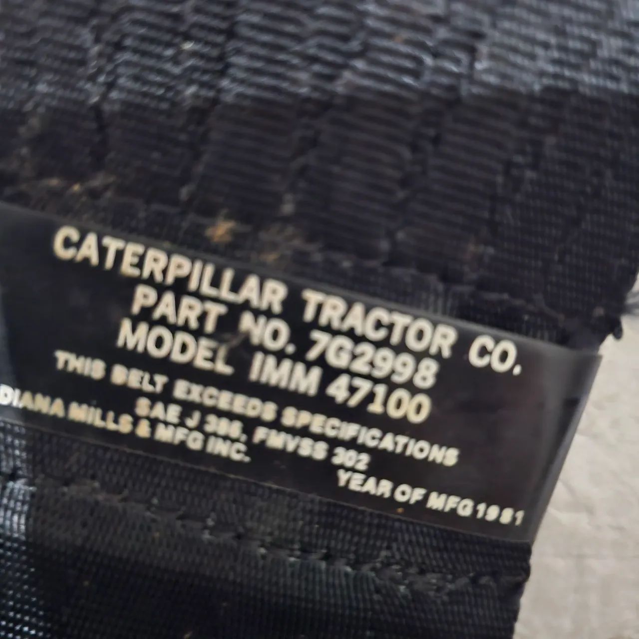 Caminhão fora estrada trator esteira caterpillar cinto segurança novo original 7G2998 - Foto 5