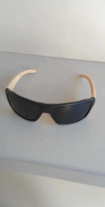 Óculos masculino polarizado novo com bambu