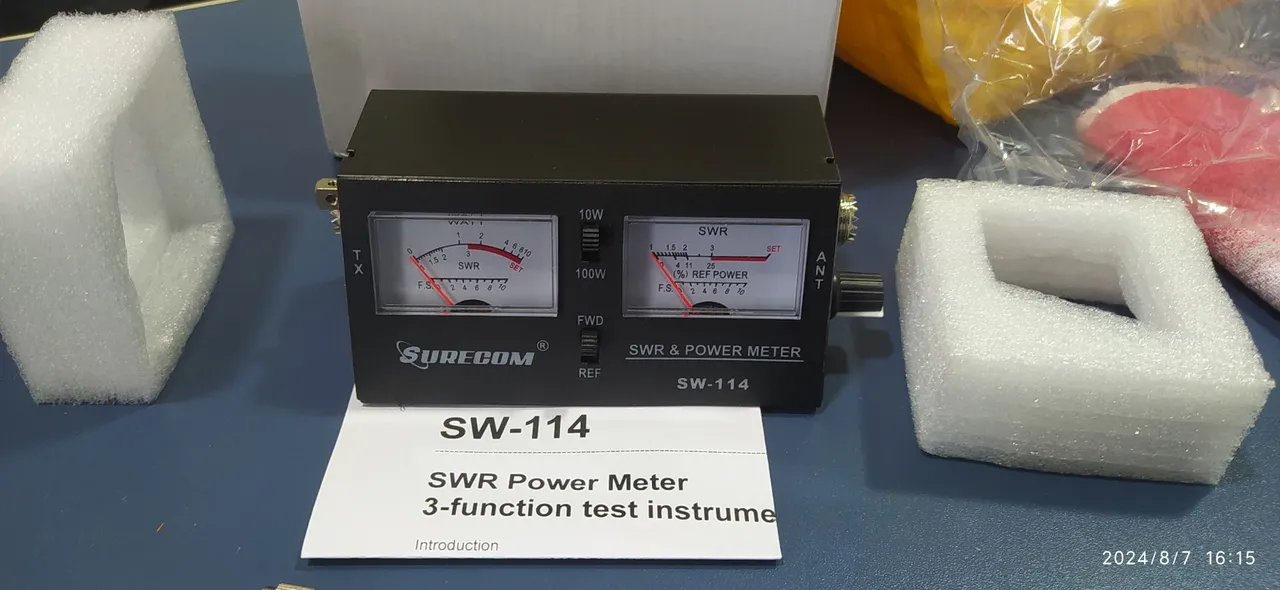 Medidor de SWR e Potência SW-114 wattinho e estacionária zero na caixa