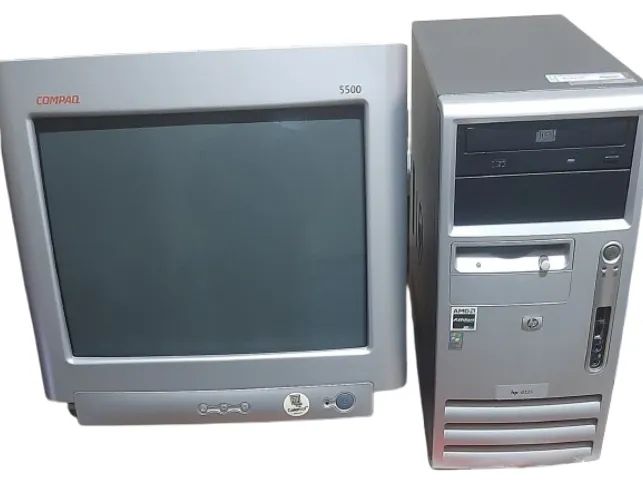 Pc De Mesa Hp Athlon D325 Completo - Relíquia