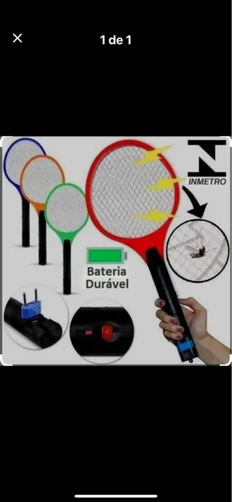 Raquete elétrica pra mosquito e pernilongo