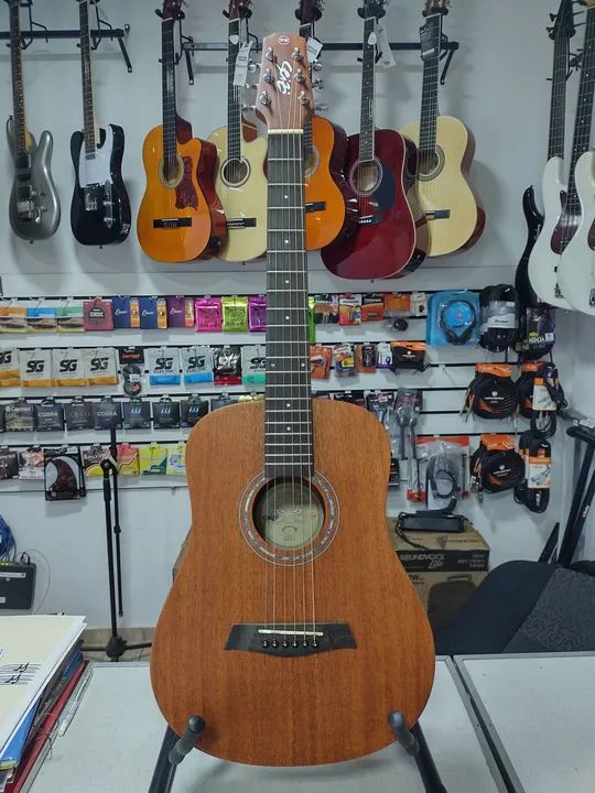 Violão Seizi Baby Tokio Canhoto Eletroacústico 