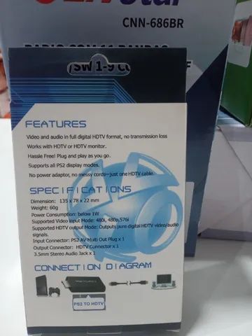 Adaptador Conversor Ps2 Play 2 Para Hdmi Tv Monitor  - Foto 2