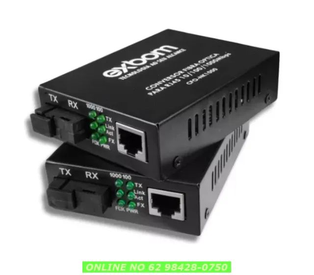 Conversor Mídia Fibra Óptica Par A+b Gigabit 1000 Mbps Rj 45
