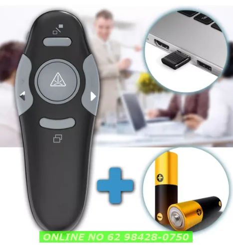 Apresentador passador Slide Apontador Laser Controle Sem Fio  - Foto 3