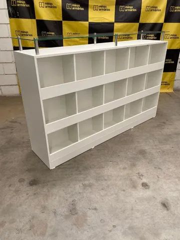 Ilha colmeia MDF Com vidro flutuante 100x170x40