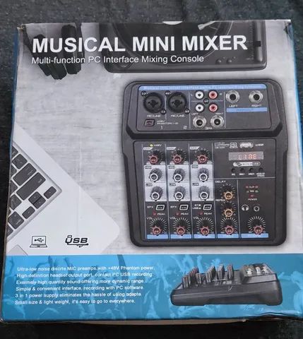 Mesa De Som 4 Canais Boxx U4 Interface Otg Para Gravações - Foto 5