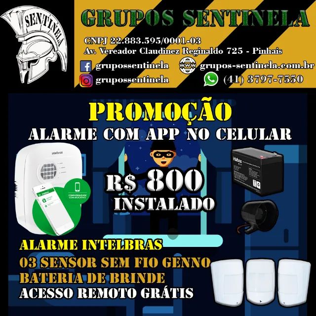 Sistema de alarme com aplicativo grátis no celular - Foto 2