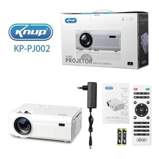 Projetor Knup PJ002 1800 Lumens 1080P Full HD HDMI, USB, AV, MicroSD com Controle - WZetta - Foto 4