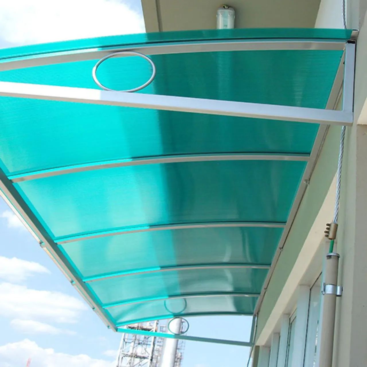 Toldo em policarbonato (fabricação) - Foto 4