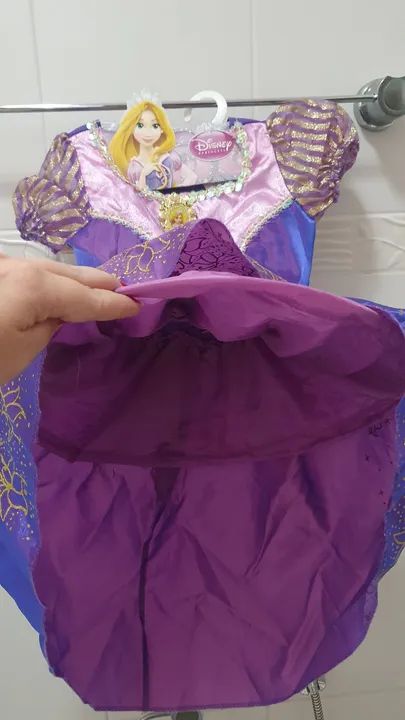 Fantasia Rapunzel Infantil tam 3/4 anos - Foto 3