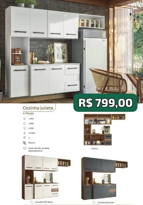 Armario De Cozinha Juliete
