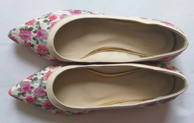 Sapatilhas feminina,  marca preciosa, rendadas e com brilho, nº 38, nunc - Foto 6