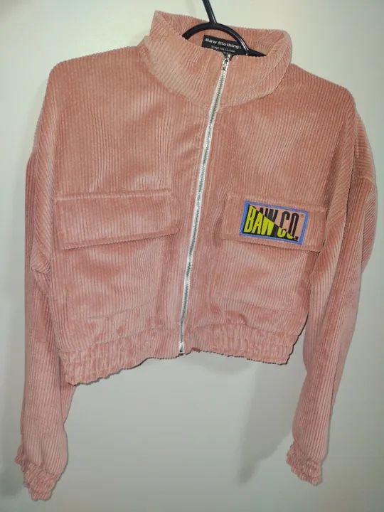 Casaco Baw Clothing Rosa Cropped Tam G - Foto 3