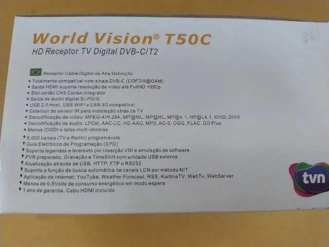 Lote com 360 Unidades Receptor de TV World Vision T50C Novo - Foto 3