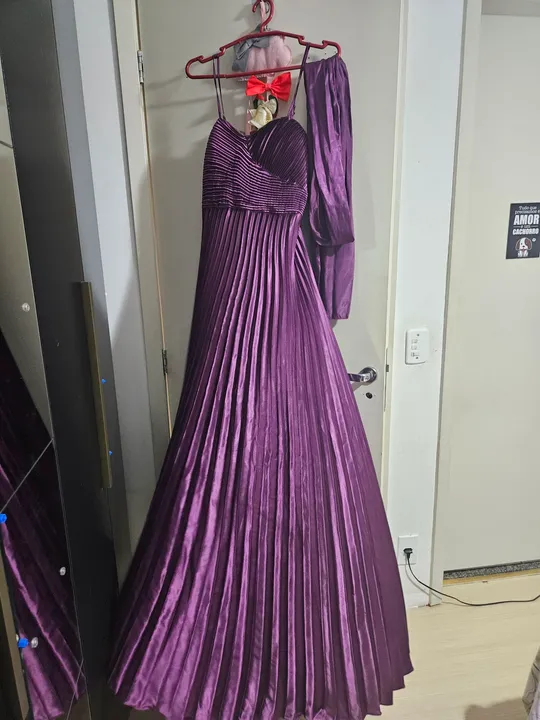 Vestido Longo Roxo para Festa, baile, madrinha, formatura