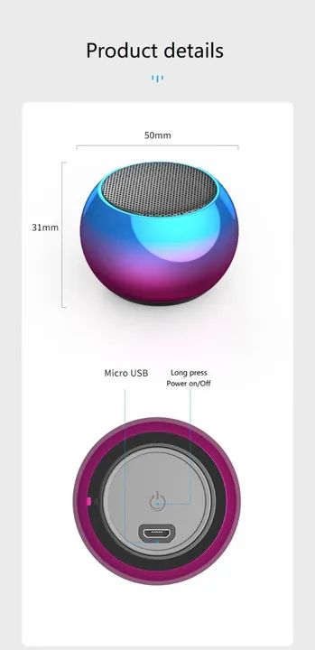 Mini Alto-falante Caixa de Som M3 Flash Bluetooth - Foto 3