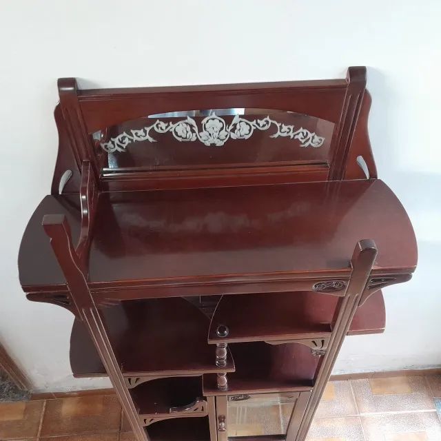 Cristaleira em Mogno Laqueada - Foto 4