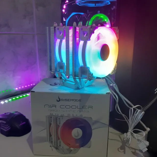 Eficiência de resfriamento - Air Cooler ARGB, AMD/Intel, Branco