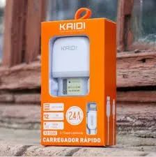 Carregador Rápido Kaidi 2.4A - Novo Compacto promoção 