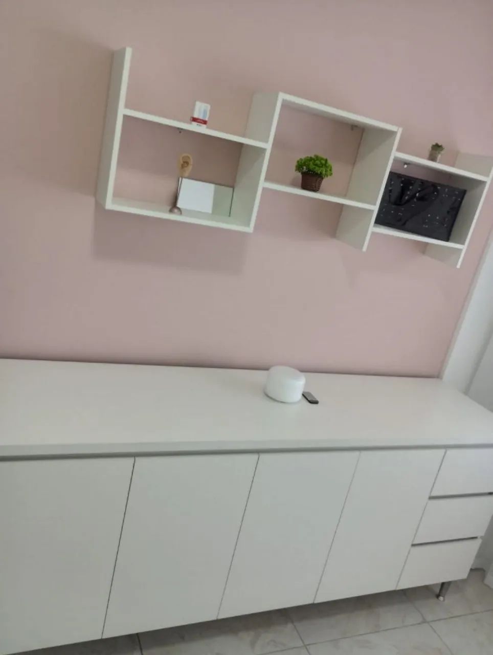 Armário balcão 2,00 branco sem puxadores 100% MDF  - Foto 5