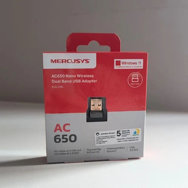 Adaptador 5G Wi-Fi USB Dual Band 433Mbps Mercusys *ENTREGA GRÁTIS*