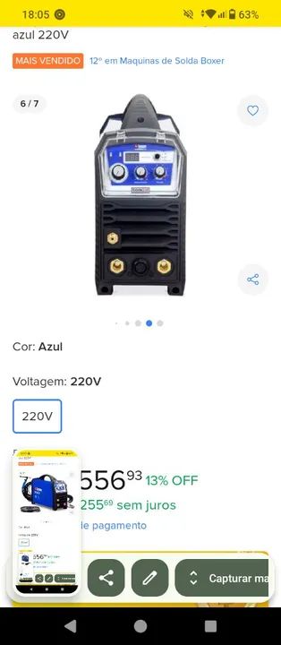 Máquina de solda inverter 