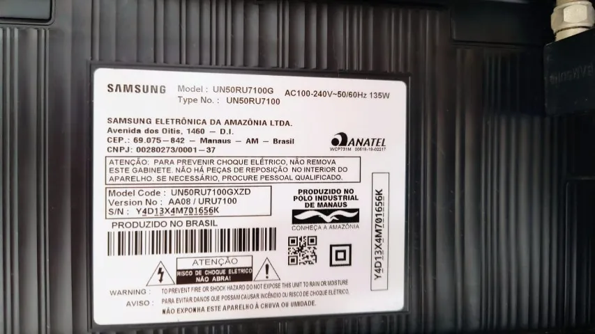 TV 50 polegadas Samsung, tela tremendo