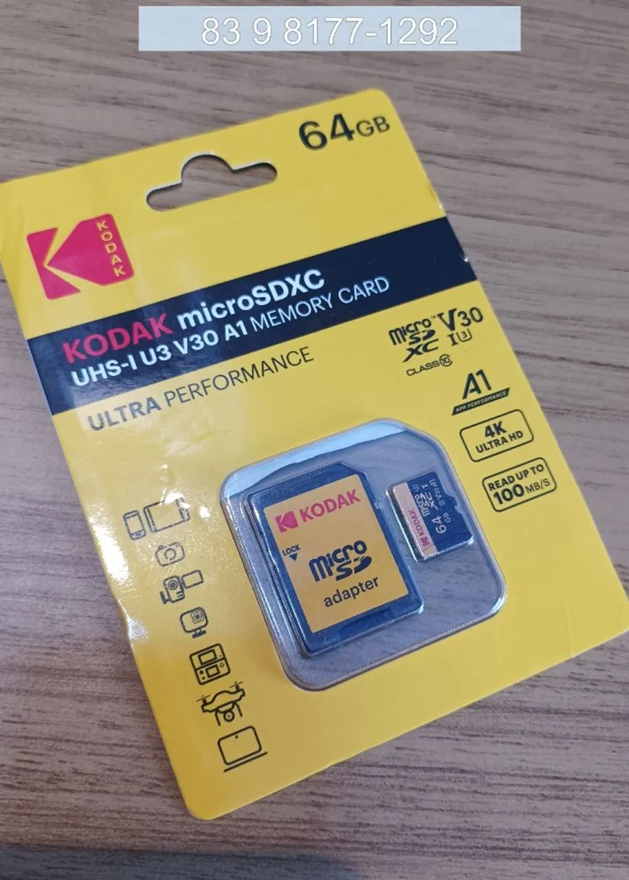 Cartão de memória KODAK 64GB MicroSD