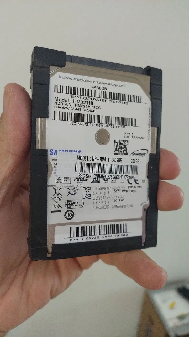 Hd 320 com windows para notebook