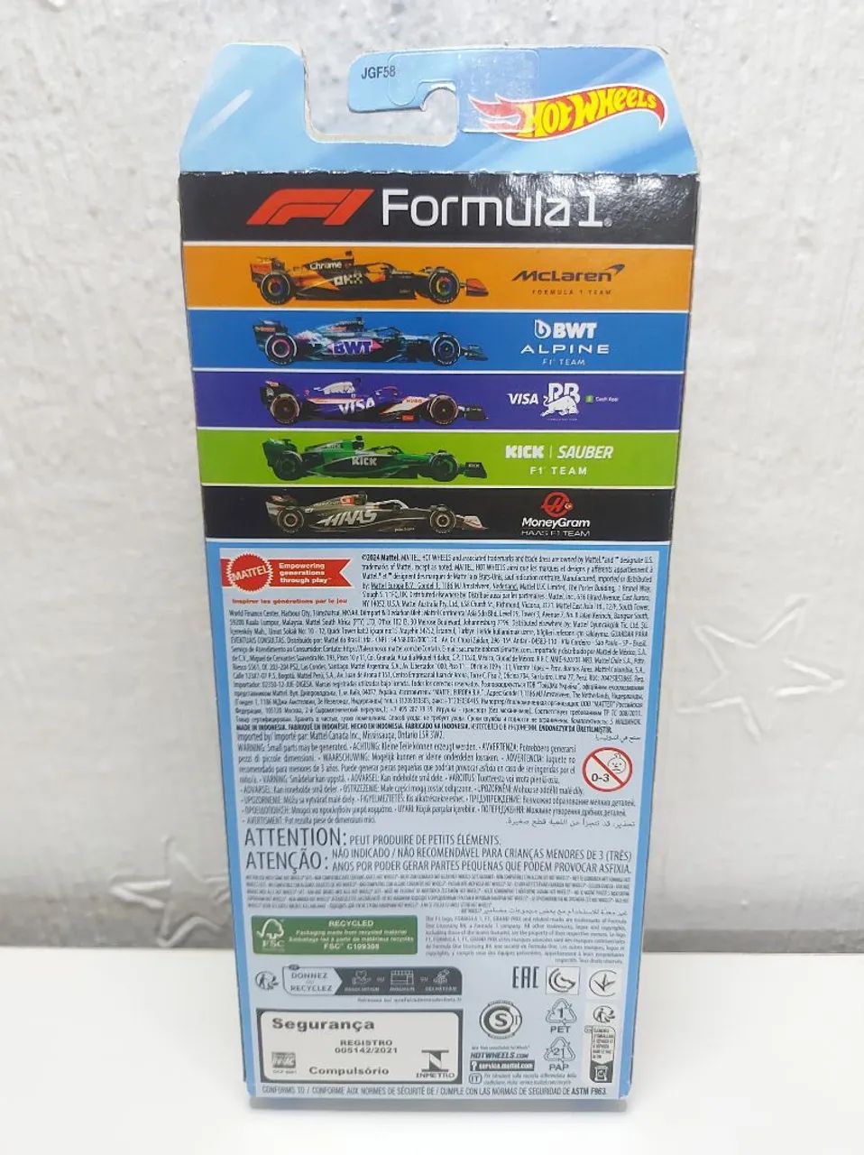Pack com 5 Carrinhos da Hot Wheels - Fórmula 1 - Foto 4