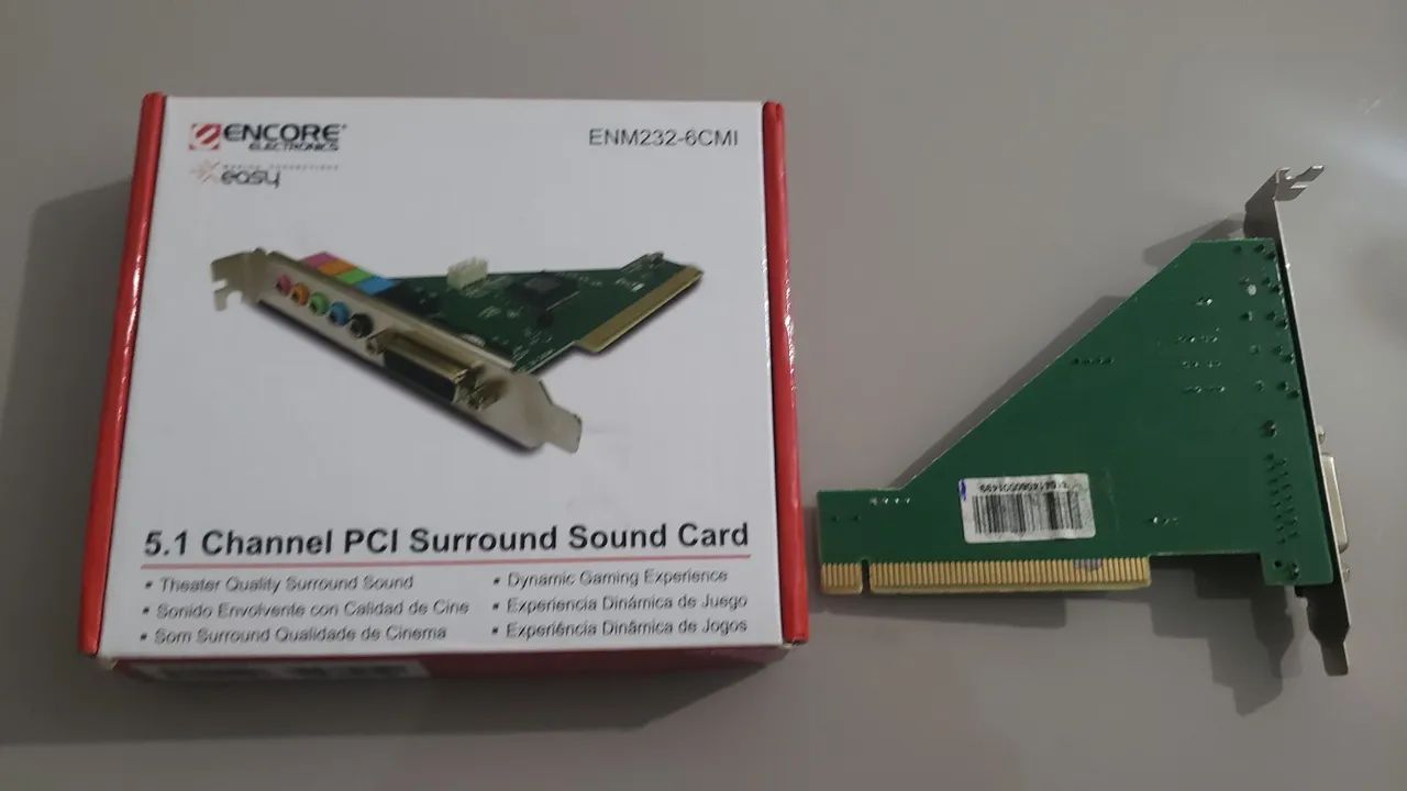 Placa som 5.1 PCI Encore - Foto 2