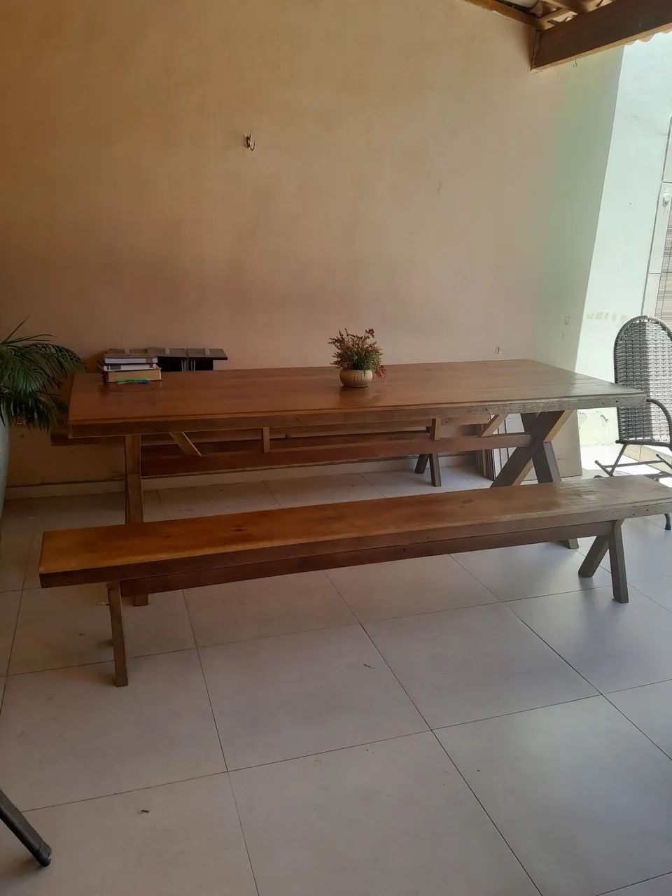 Rustic table with benches64297636878851121