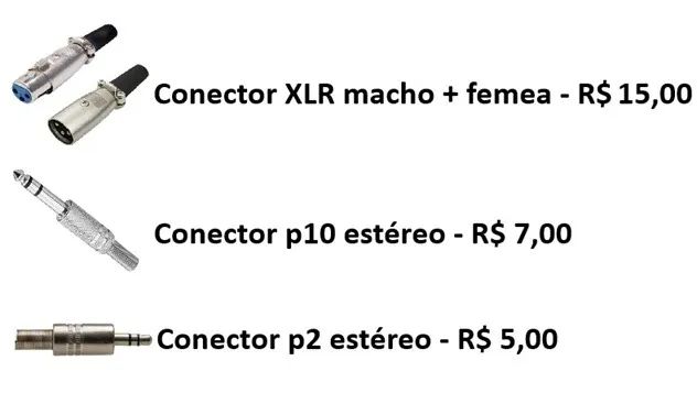 Conectores para microfones e cabos de áudio - Foto 2