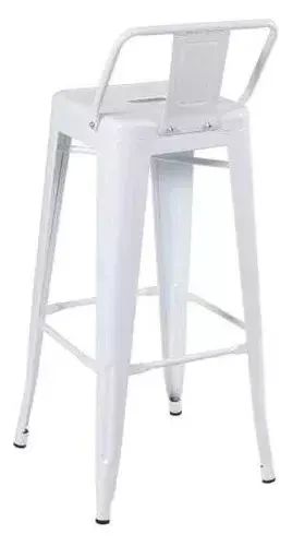 Banqueta alta iron tolix com encosto branca - Foto 2