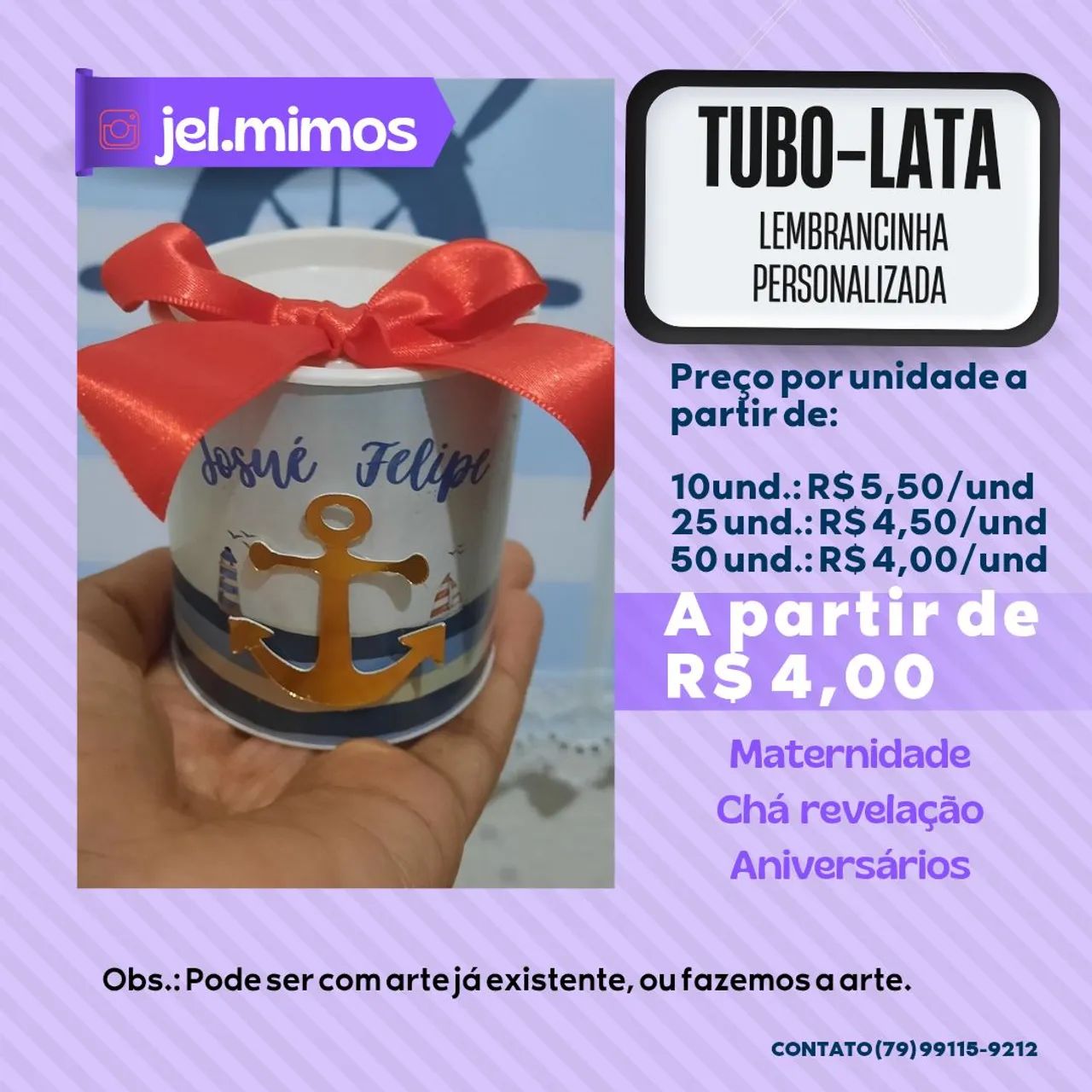 Tubolata Personalizado para Lembrancinhas