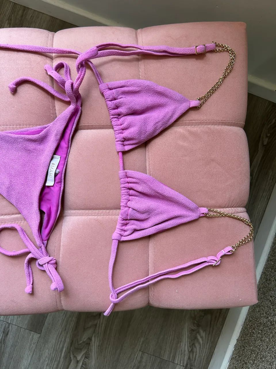 OPORTUNIDADE Biquíni Rosa corrente dourada - Foto 2