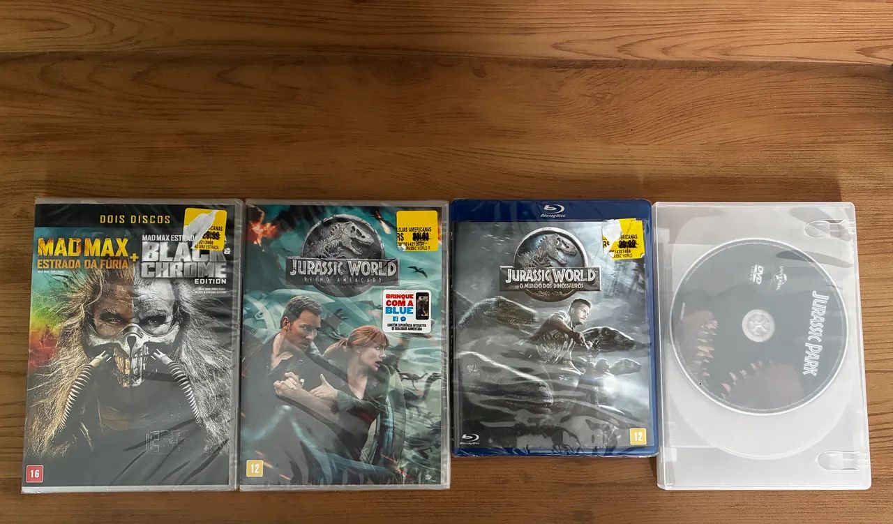 Lote de DVDs Jurassic park