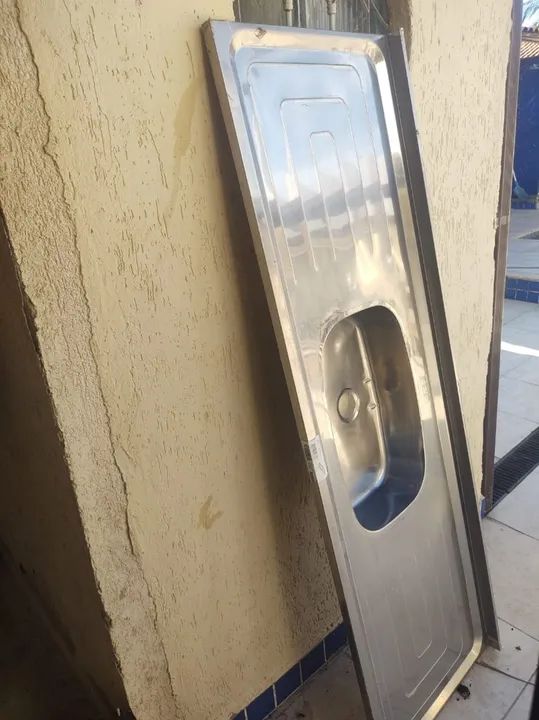 Pia de cozinha em aço inox - Foto 3