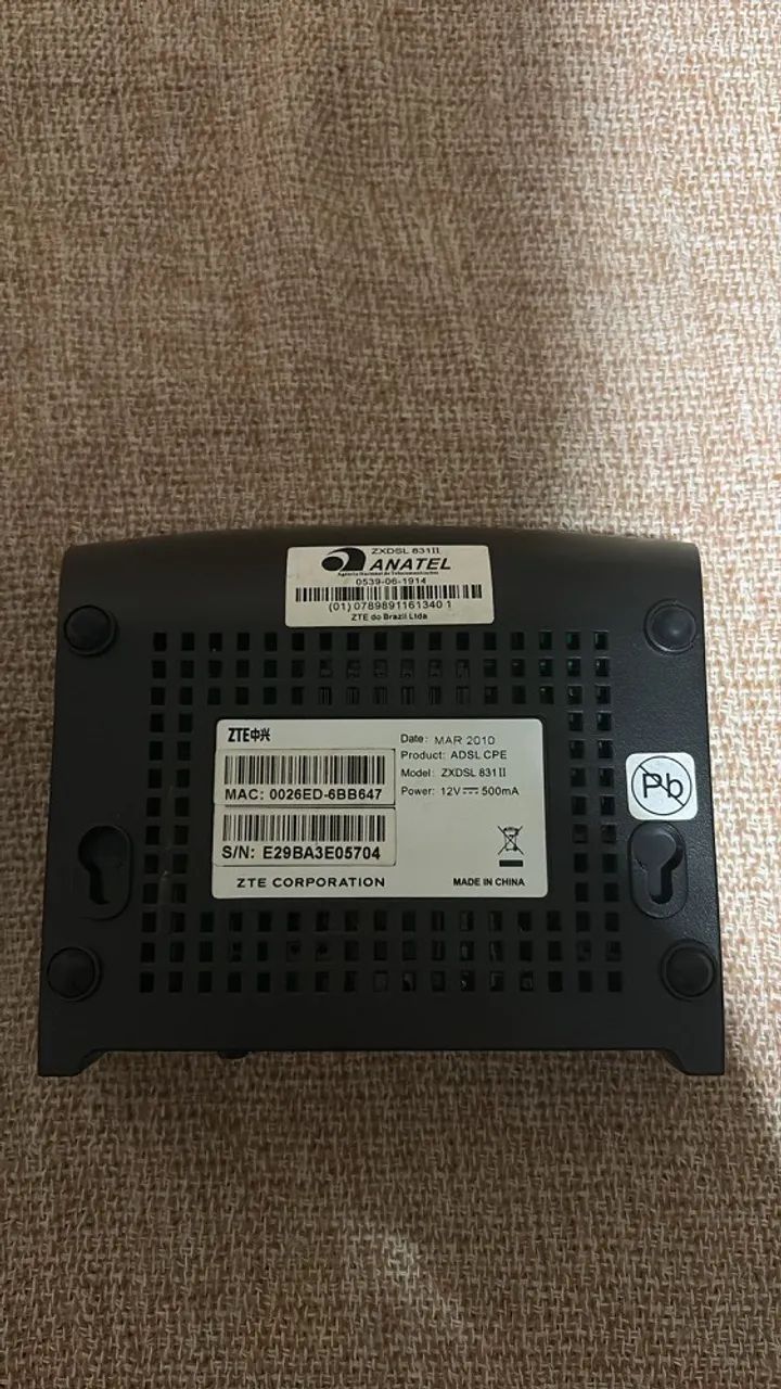 Modem Zte Adsl2+ Zx-adsl 831 Ii - Usado - Foto 3