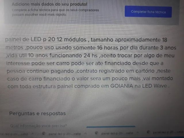 painel de led p 20  6 x 3 outdoor64717211196033122